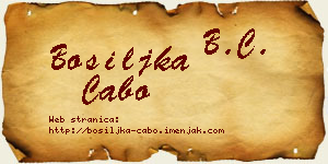 Bosiljka Cabo vizit kartica